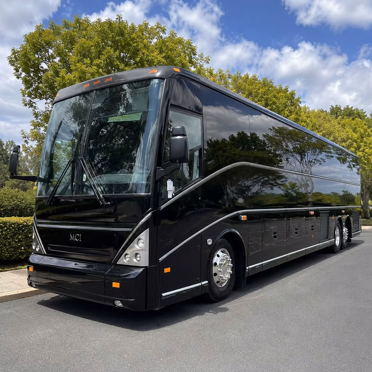 long beach charter bus rental exterior