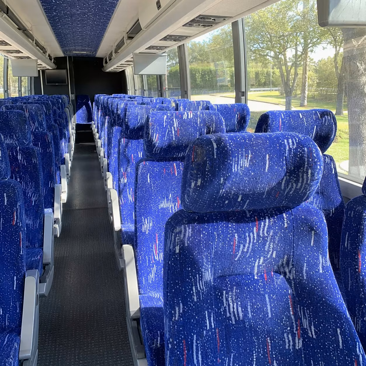 long beach charter bus rental inside